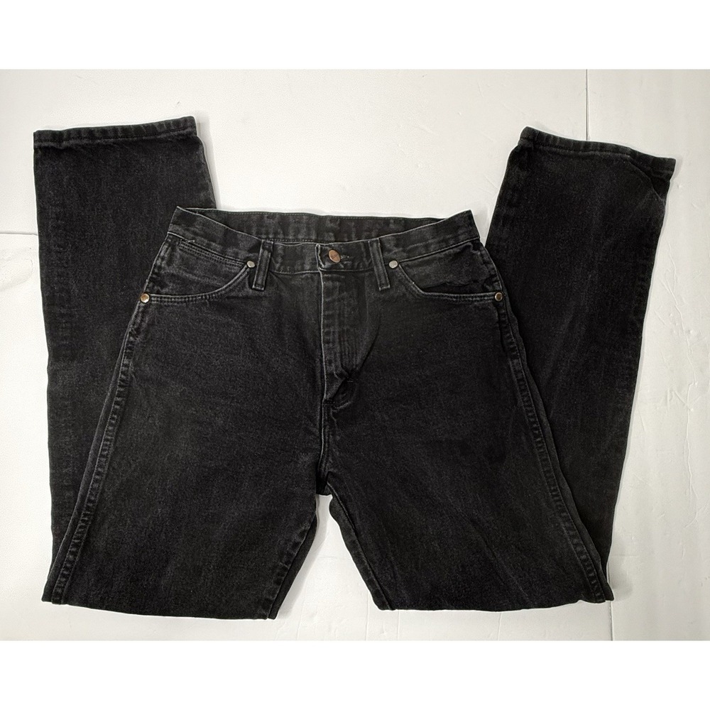 Wrangler Black Jeans 13MWZWK Mens Sz 30x32 Cowboy Cut Original Fit Work Vintage